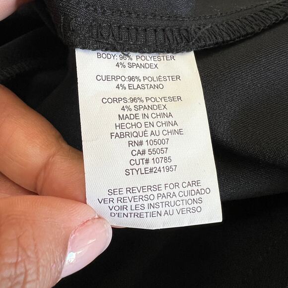 Marina Black Pearl Collar Sleeveless Stretch Sheath Dress Womens 6 Petite - Picture 13 of 14